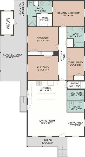 901 Henry Clay Ave, New Orleans, LA 70118 - view of room layout