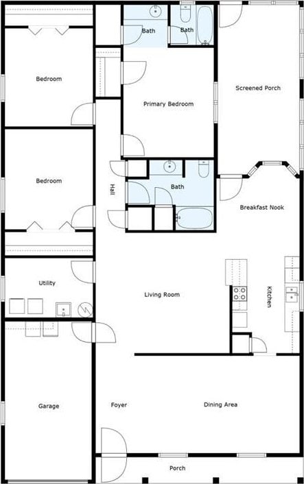 2820 Metairie Ct, Metairie, LA 70002 - view of floor plan / room layout