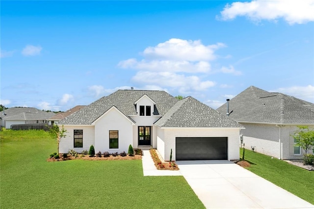 2025 White Dove Dr, Madisonville, LA 70447 - view of front of home featuring an attached garage, a front lawn, driveway, and a shingled roof