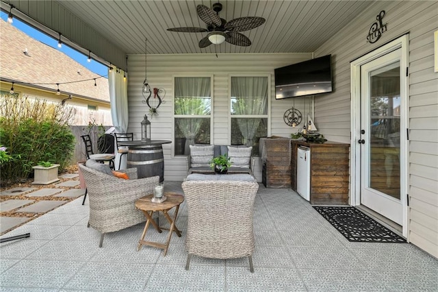 502 Terrace Lake Dr, Covington, LA 70435 - view of patio with a ceiling fan