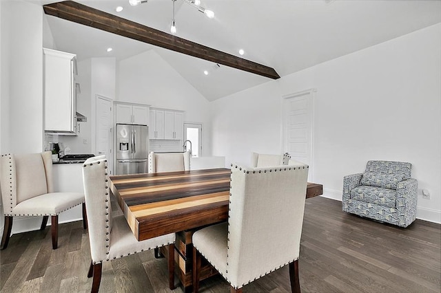 5502 Wilton Dr, New Orleans, LA 70122 - dining room with dark wood finished floors and recessed lighting