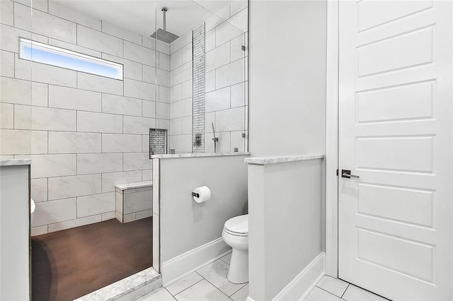 5502 Wilton Dr, New Orleans, LA 70122 - full bathroom with a walk in shower and marble look tiles