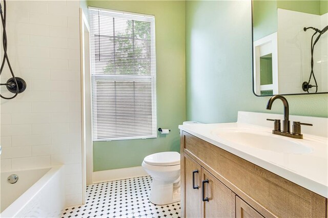 2970 College St, Slidell, LA 70458 - full bathroom featuring vanity and bathtub / shower combination