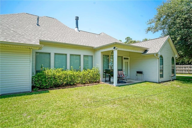 626 Bellingrath Ln, Slidell, LA 70458 - back of property with roof with shingles and a patio area