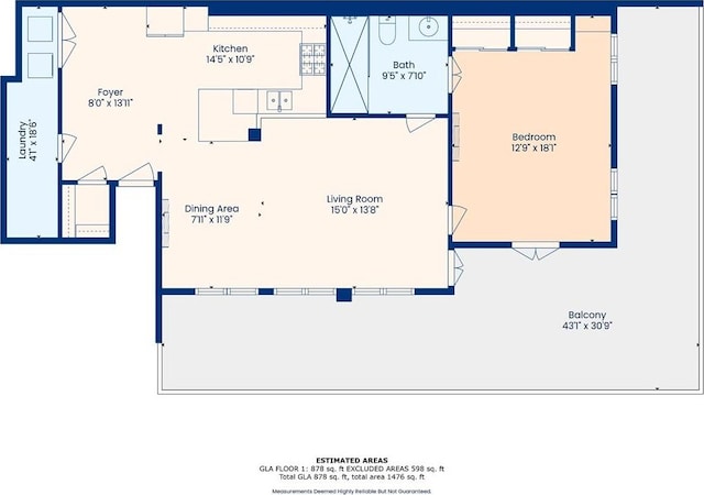 1303 Burgundy St Unit 14, New Orleans, LA 70116 - view of property floor plan