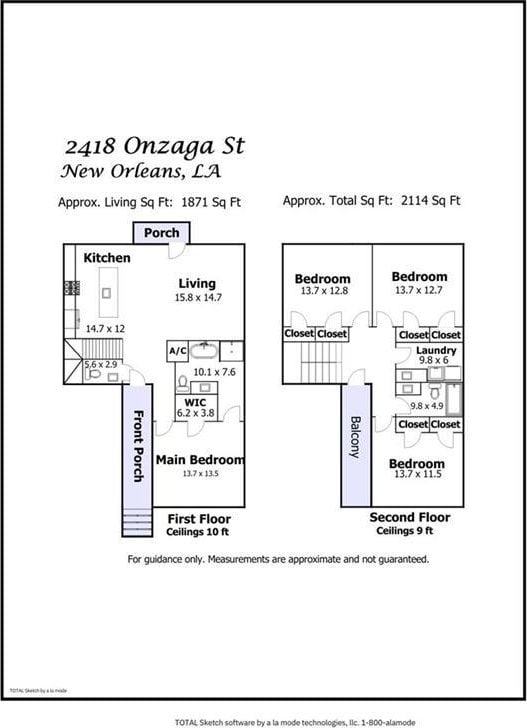 2418 Onzaga St, New Orleans, LA 70119 - view of room layout