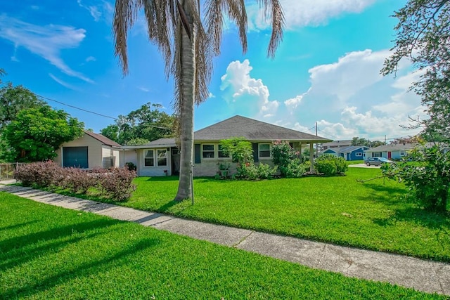 42 Hennessey Ct, River Ridge, LA 70123 - view of front facade featuring a front yard and a garage