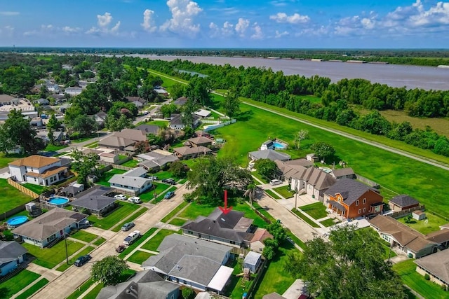 42 Hennessey Ct, River Ridge, LA 70123 - aerial view of residential area with a nearby body of water