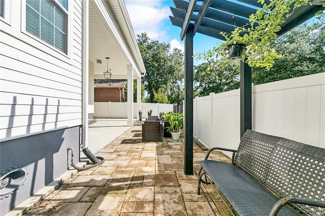 931 French St, New Orleans, LA 70124 - fenced backyard with a patio area and a pergola