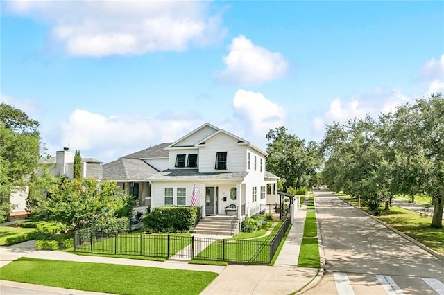 931 French St, New Orleans, LA 70124 - view of front of home featuring a fenced front yard