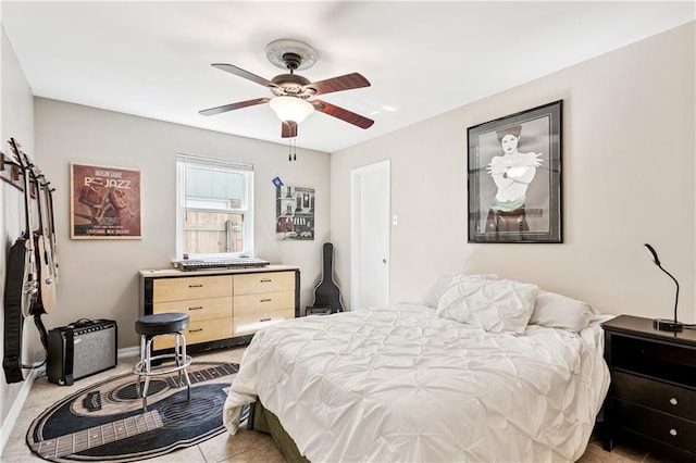 425 Eden Isles Blvd, Slidell, LA 70458 - bedroom featuring a ceiling fan and tile patterned floors
