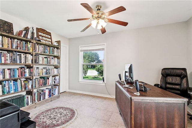 425 Eden Isles Blvd, Slidell, LA 70458 - office space featuring a ceiling fan and light tile patterned flooring