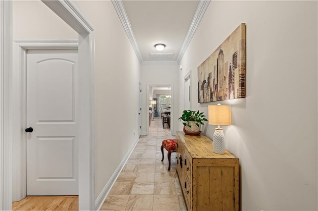 42059 Wood Ave, Ponchatoula, LA 70454 - corridor featuring crown molding and baseboards