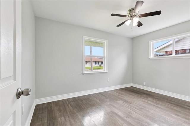 1614 River Oaks Dr, New Orleans, LA 70131 - unfurnished room with wood finished floors and ceiling fan