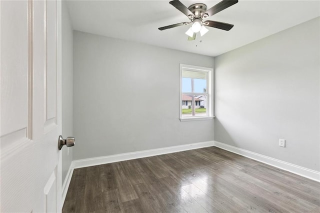 1614 River Oaks Dr, New Orleans, LA 70131 - spare room featuring wood finished floors and a ceiling fan