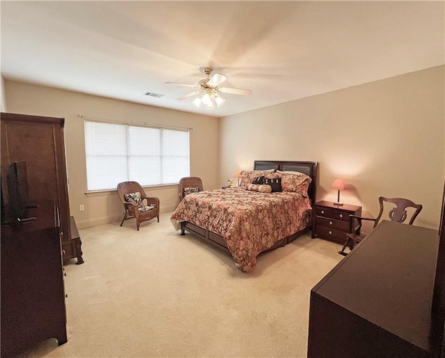 207 Hidden Springs Ln, Covington, LA 70433 - bedroom with light carpet and ceiling fan