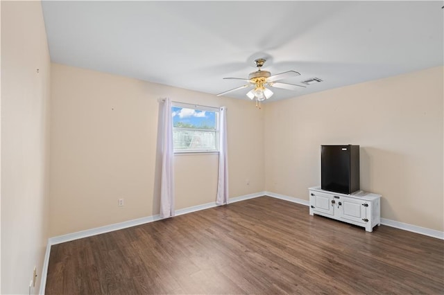 1 Platt St, Kenner, LA 70065 - unfurnished living room with a ceiling fan and dark wood finished floors