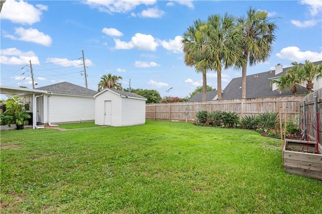 1 Platt St, Kenner, LA 70065 - fenced backyard featuring a shed and a garden