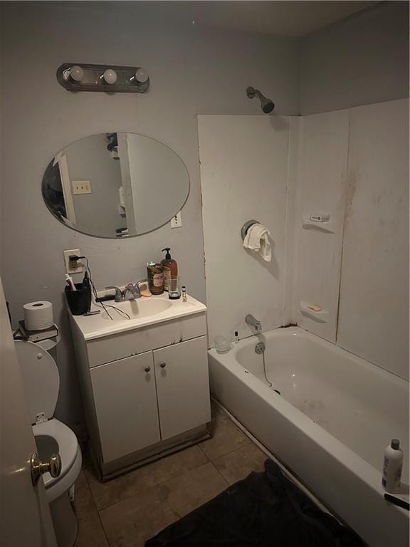 2620-22 Philip St, New Orleans, LA 70113 - bathroom with tile patterned flooring, vanity, and bathing tub / shower combination
