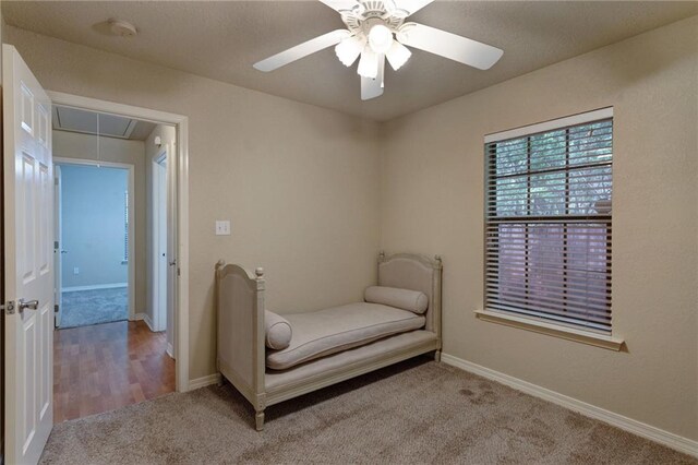 2523 Robin St, Slidell, LA 70460 - bedroom featuring attic access, carpet flooring, and ceiling fan