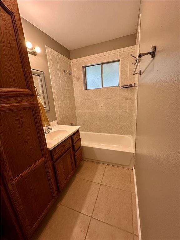 808 Pine Tree St, Slidell, LA 70458 - bathroom with  shower combination, tile patterned floors, and vanity