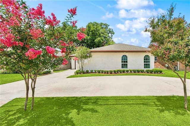 1424 Pecan Ave, Metairie, LA 70001 - view of front facade featuring driveway, a front lawn, and stucco siding