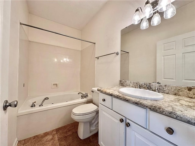 350 Emerald Forest Blvd Unit 5105, Covington, LA 70433 - full bath featuring vanity, bathing tub / shower combination, a chandelier, and tile patterned floors