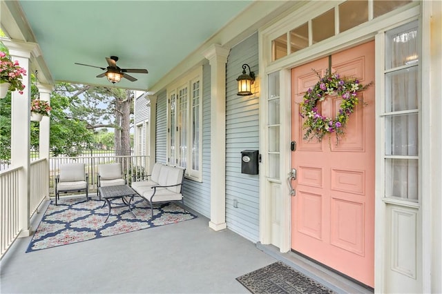 5024 S Claiborne Ave, New Orleans, LA 70125 - entrance to property with covered porch and ceiling fan