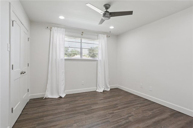 920 Hesper Ave, Metairie, LA 70005 - unfurnished bedroom featuring recessed lighting, wood finished floors, and ceiling fan