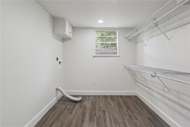 920 Hesper Ave, Metairie, LA 70005 - laundry room featuring electric dryer hookup and wood finished floors