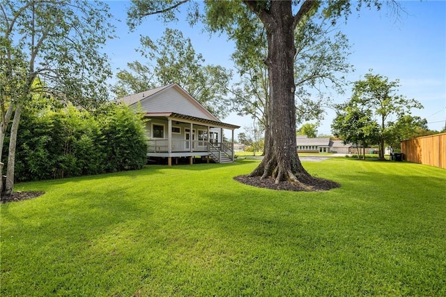 163 S 7th St, Ponchatoula, LA 70454 - view of yard featuring covered porch