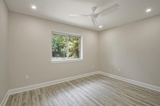 217 Chess Dr, Slidell, LA 70458 - spare room with wood finished floors, recessed lighting, and ceiling fan