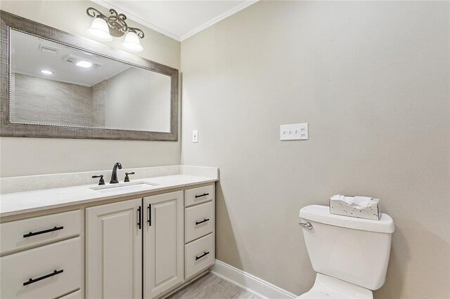 11 Karen Dr, Covington, LA 70433 - bathroom with vanity and ornamental molding