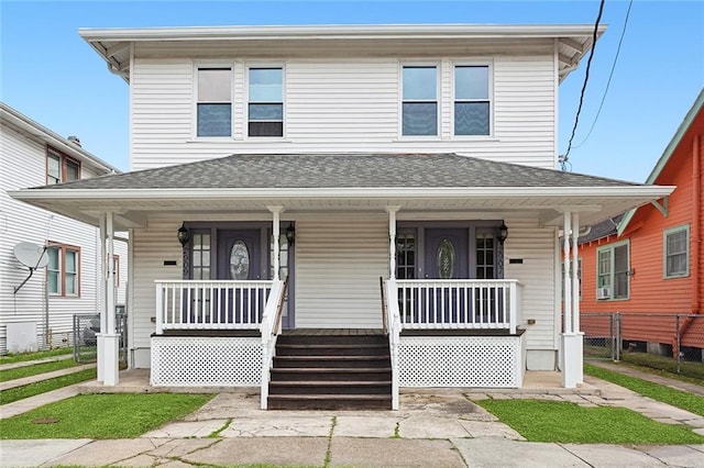 2907-09 Paris Ave, New Orleans, LA 70119 - american foursquare style home with covered porch and a shingled roof