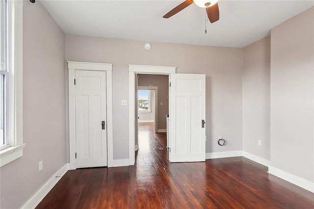 2907-09 Paris Ave, New Orleans, LA 70119 - unfurnished bedroom featuring wood finished floors and a ceiling fan