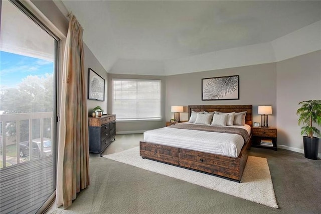 109 Topsl Dr Unit 109, Mandeville, LA 70448 - carpeted bedroom with access to outside and vaulted ceiling