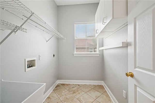 544 Waverly Dr, Slidell, LA 70461 - laundry room featuring cabinet space, hookup for a washing machine, and electric dryer hookup