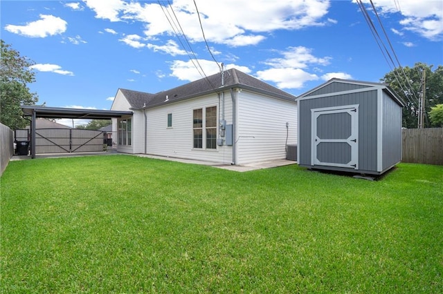 2028 Charles Dr, Chalmette, LA 70043 - back of house featuring a fenced backyard and a shed