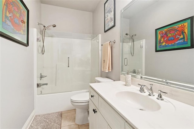 1410 Royal Palm Dr, Slidell, LA 70458 - bathroom with vanity, tile patterned flooring, and  shower combination
