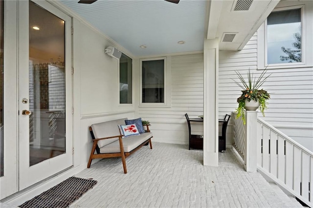 1455 Moss St, New Orleans, LA 70119 - balcony with ceiling fan
