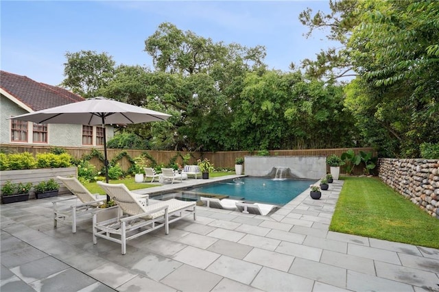 1455 Moss St, New Orleans, LA 70119 - view of pool featuring a patio area and a fenced backyard