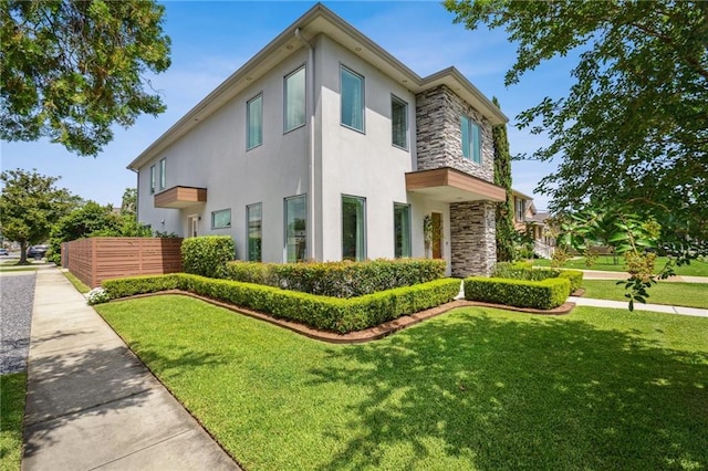 800 Ridgelake Dr, Metairie, LA 70001 - view of property exterior with stone siding and stucco siding