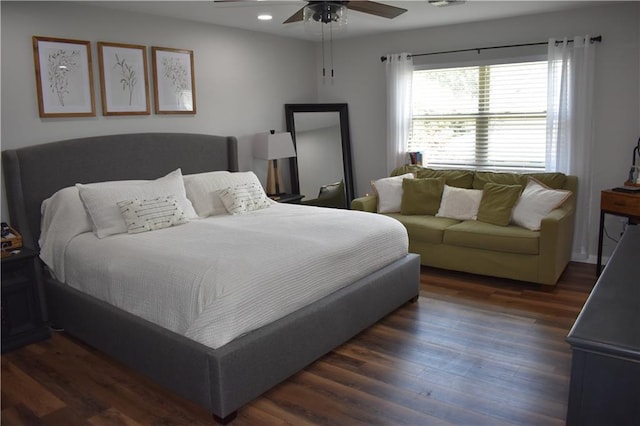 14 Platt St, Kenner, LA 70065 - bedroom featuring recessed lighting, wood finished floors, and ceiling fan