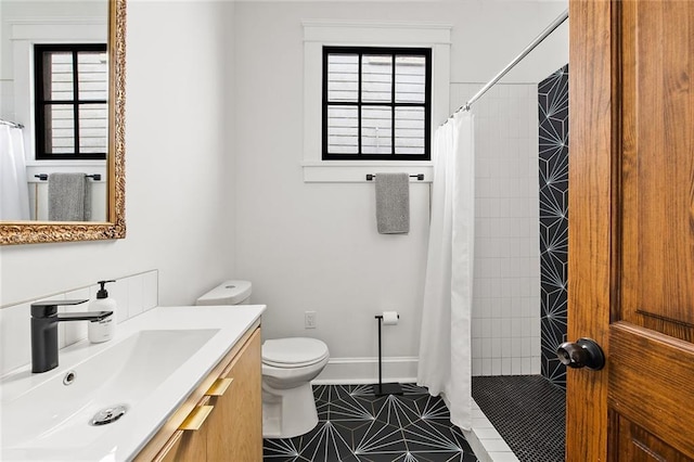 1039-41 Poland Ave, New Orleans, LA 70117 - full bathroom with vanity, a tile shower, and tile patterned floors