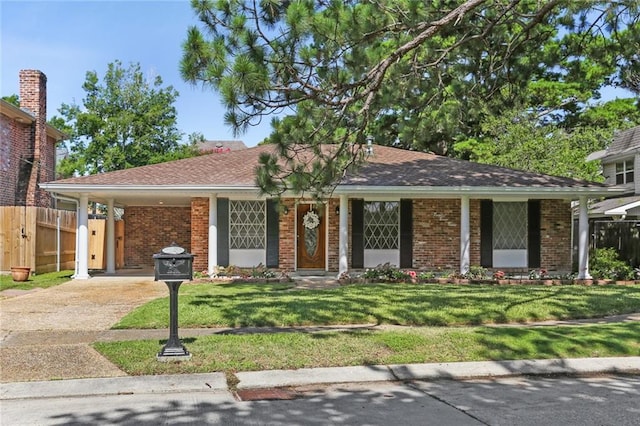 4720 Sheridan Ave, Metairie, LA 70002 - ranch-style house featuring concrete driveway, an attached carport, and brick siding