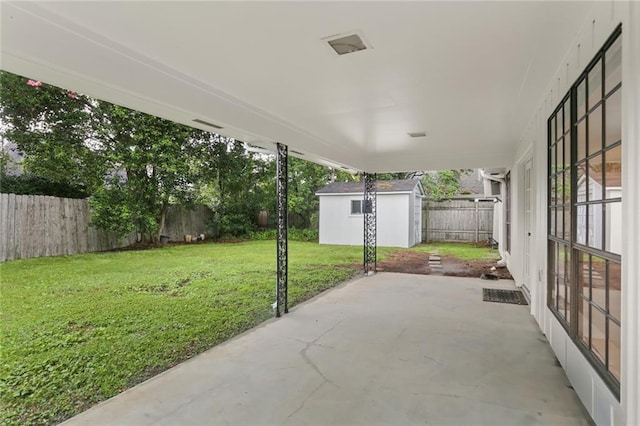 4720 Sheridan Ave, Metairie, LA 70002 - fenced backyard with a patio and a storage shed