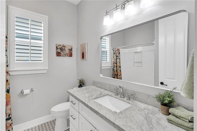 5756 Warrington Dr, New Orleans, LA 70122 - bathroom featuring healthy amount of natural light, vanity, and a shower with shower curtain