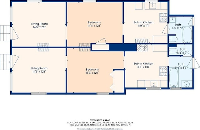 720 Port St, New Orleans, LA 70117 - view of room layout