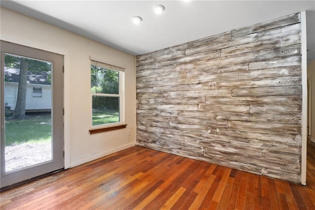 2549 Villere St, Mandeville, LA 70448 - spare room featuring hardwood / wood-style floors and recessed lighting