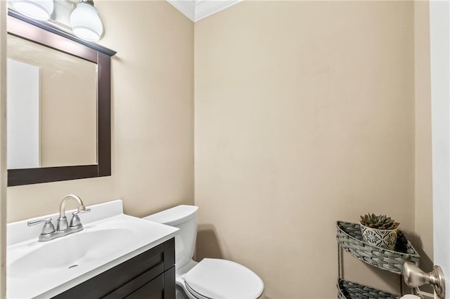 3540 Silver Maple Ct, New Orleans, LA 70131 - half bath featuring vanity and crown molding